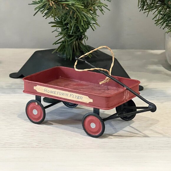 Midwest of Cannon Falls Vintage Ornament Lot Pedal Car Red Hometown Flyer Wagon - Picture 8 of 12